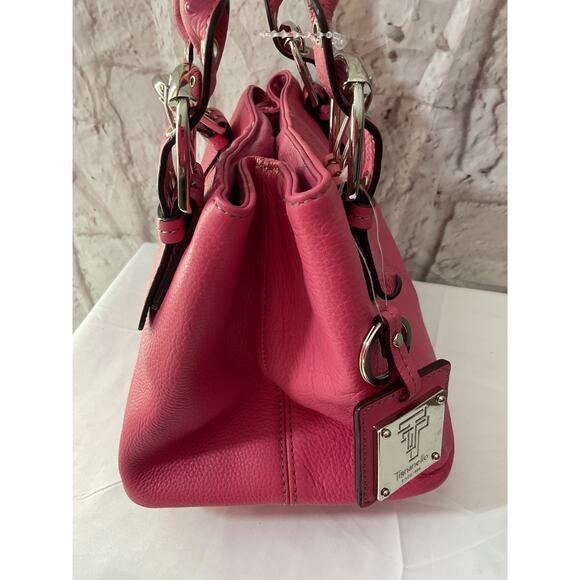 Tignanello Genuine Leather Pink Purse Bag Satchel - Picture 13 of 14